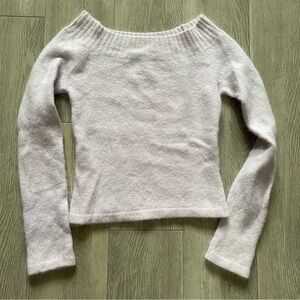 Wet Seal Light Pink Off-Shoulder Sweater
